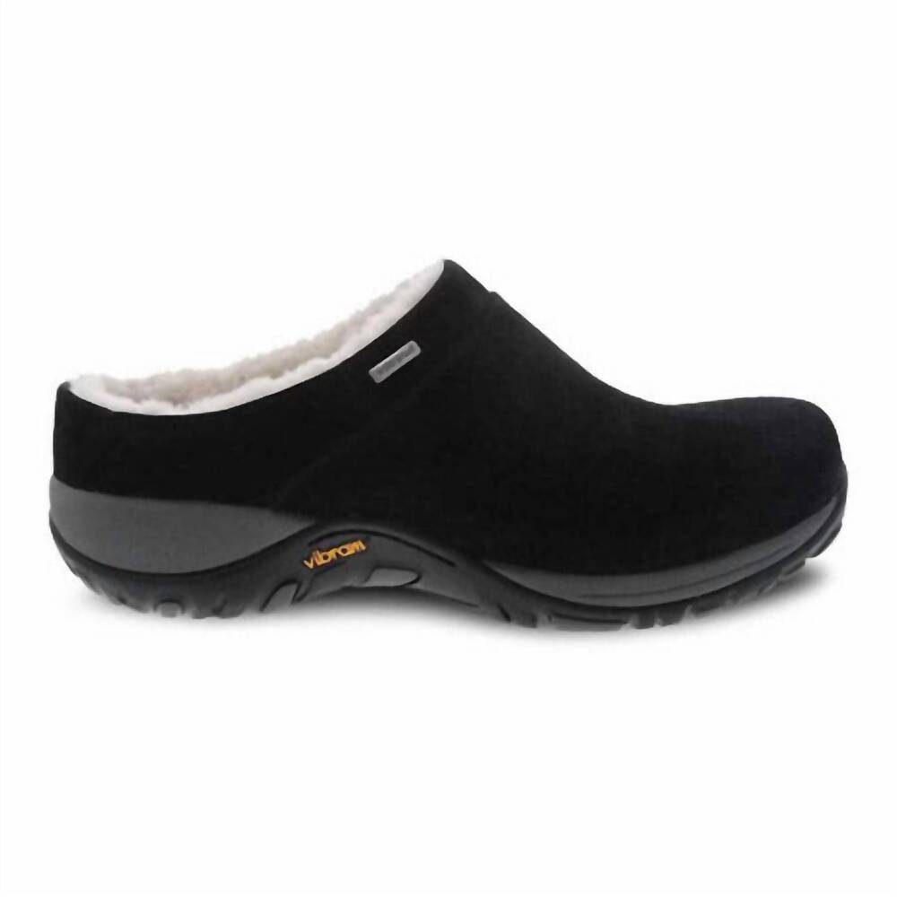 NEW DANSKO women's parson suede clog in black nubuck